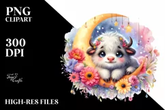 Colorful Baby Musk Ox Clipart Product Image 3