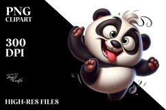 Goofy Cartoon Panda PNG Product Image 2