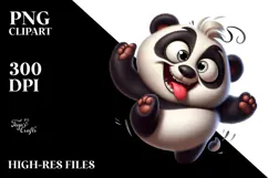 Goofy Cartoon Panda PNG Product Image 2