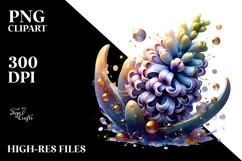 Abstract Golden Hyacinth PNG Product Image 2