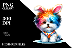Havanese Bunny Watercolor, PNG Product Image 2