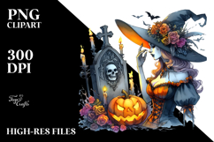 Vibrant Drawing Witch Halloween | Clipart Product Image 2
