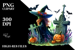 Vibrant Drawing Witch Halloween | Clipart Product Image 2
