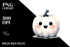 Funny Watercolor Pumpkin PNG Product Image 2