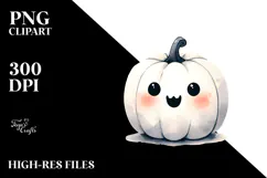 Funny Watercolor Pumpkin PNG Product Image 2