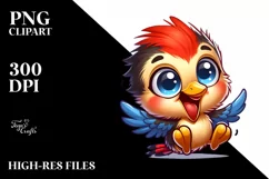 Colorful Baby Woodpecker Smiling | Sublimation | Clipart Product Image 3