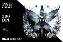 Gothic Fairy on a Star, PNG Product Image 2