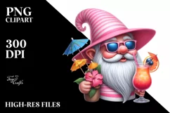Digital Gnome Beach Wear Cocktail | Sublimation | Clipart Product Image 3
