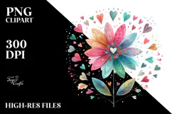Colorful Simple Flower, Transparent PNG Product Image 2