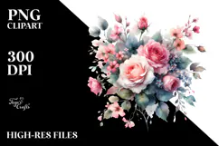 Colorful Pink Roses, Transparent PNG Product Image 2