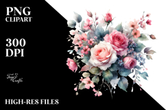 Colorful Pink Roses, Transparent PNG Product Image 2