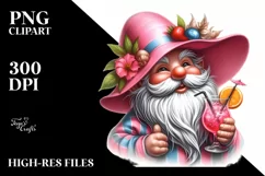 Digital Painting Pastel Gnome with Beachwear Cocktail | Product Image 1