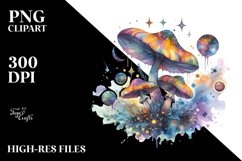 Magical Celestial Mushroom | Clipart Product Image 1
