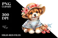 Cute Beach Puppy, High Details PNG Product Image 2