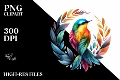 Vibrant Watercolor Bird, Transparent PNG Product Image 3