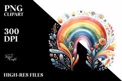 Colorful Rainbow, Baby Macaw | Sublimation | Clipart Product Image 3
