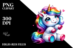 Joyful Baby Unicorn PNG Product Image 2