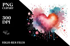Paintbrush Heart, Transparent PNG Product Image 2