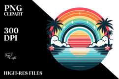 Tropical Rainbow Sunset PNG Product Image 2