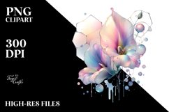 Abstract Sweet Pea Watercolor PNG Product Image 2