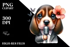 Baby Bloodhound Pop Singer Watercolor Splash Product Image 3
