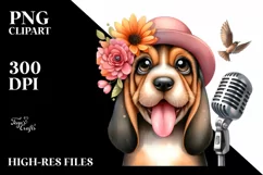 Baby Bloodhound Pop Singer Watercolor Splash Product Image 3