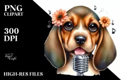Baby Bloodhound Pop Singer Watercolor Splash Product Image 3