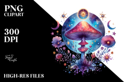 Magical Celestial Mushroom Tarot PNG Product Image 2