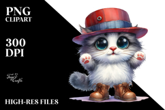 Cat with Hat and Shoes | Clipart Product Image 2