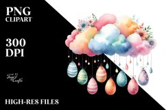 Easter Eggs Cloud Hanging PNG Product Image 2