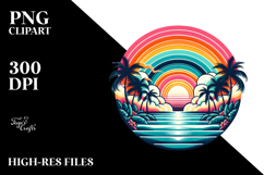 Retro Tropical Island PNG Product Image 2