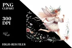 Boho Watercolor Fairy, High-Res PNG Product Image 2