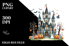 Funny Wimsical Halloween Castle | Clipart Product Image 2