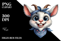 Goofy Rabbit Goat Sublimation Art Product Image 2