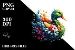 Abstract Colorful Duck PNG Product Image 2