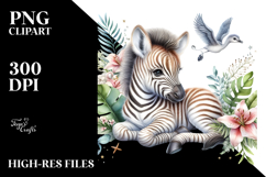 Energic Baby Zebra PNG Product Image 2