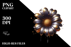 Abstract Glossy Daisy Watercolor Splash Product Image 2