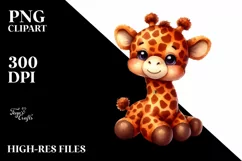 Vibrant Watercolor Colorful Sewed Plush Giraffe | Product Image 1