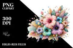 Pastel Diamond Petunia, Colorful PNG Product Image 2