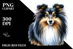 Shetland Sheepdog Big Eyes Watercolor Splash Product Image 3