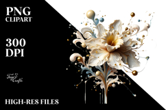 Glossy Daffodil in Metallic PNG Product Image 2