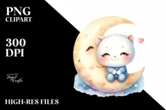 Baby Sitting on the Moon PNG Product Image 1