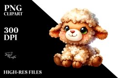Colorful Plush Lamb | Clipart Product Image 1