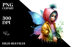 Cute Baby Fairy Playing, Vibrant Drawing PNG Product Image 2