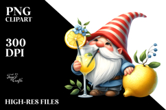 Whimsical Gnome with Cocktail PNG Product Image 2