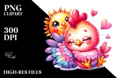 Cuddling Baby Rooster Sun PNG Product Image 2
