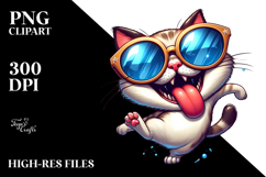 Cat with Oversized Sunglasses PNG Product Image 2