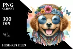 Funny Cute Puppy Portrait Clipart Product Image 1