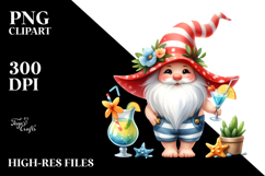 Cute Gnome with Cocktail PNG Product Image 2