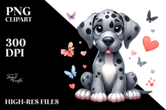 Happy Cartoon Great Dane PNG Product Image 2